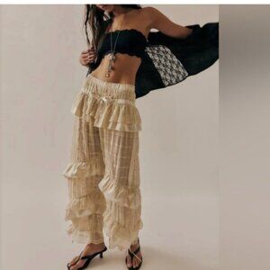 Free People Belle Ruffle Pants